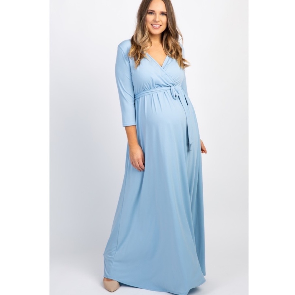 PinkBlush 3/4 sleeve maxi dress nursing maternity